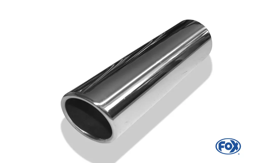 Anschweißendrohr Typ 16  Ø 80 mm / Länge: 300 mm  - rund / eingerollt / 15° abgeschrägt / ohne Absorber