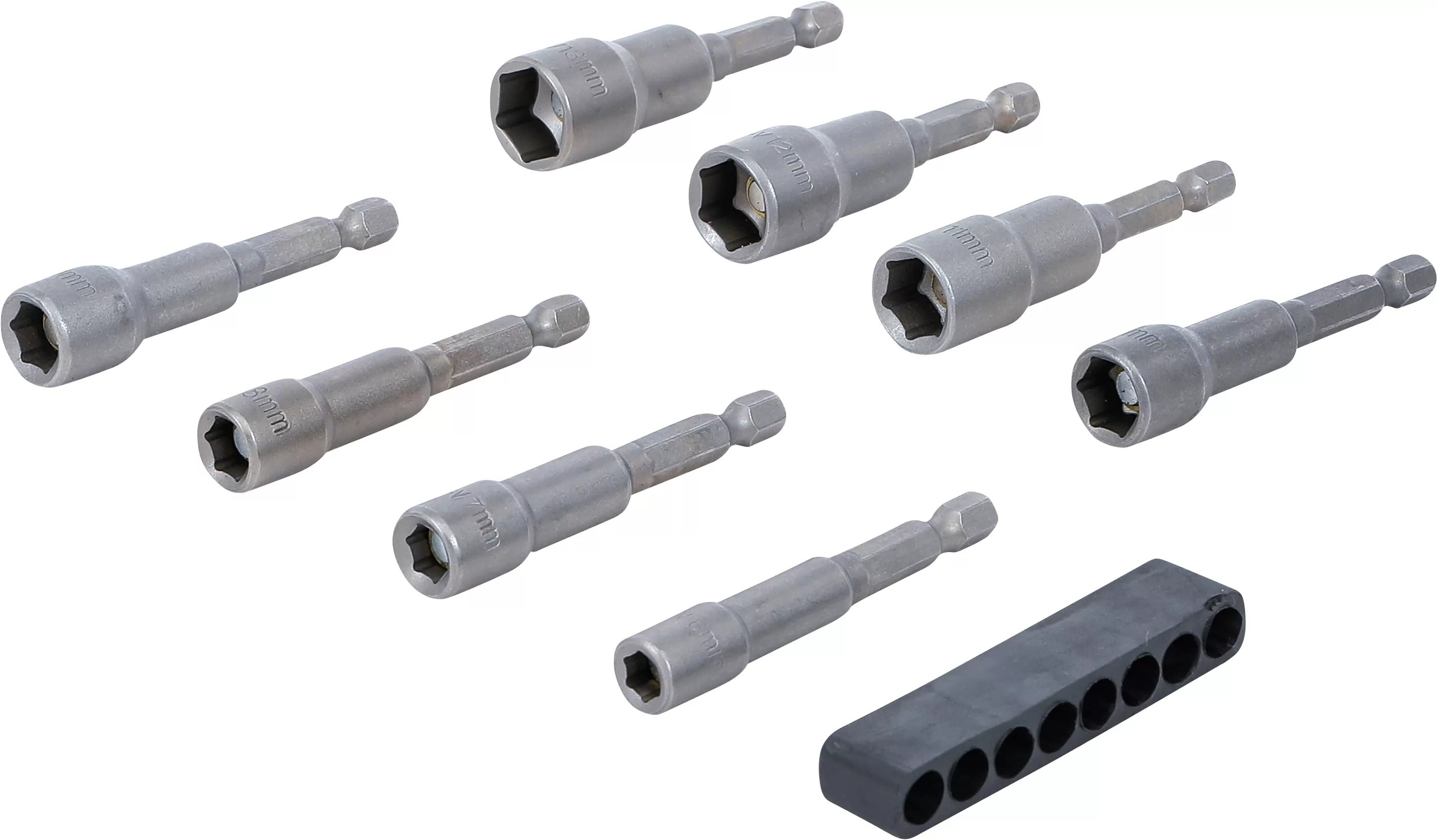 Steckschlüssel-Einsatz-Satz Sechskant | Antrieb Außensechskant 6,3 mm (1/4") | SW 6 - 13 mm | 8-tlg.