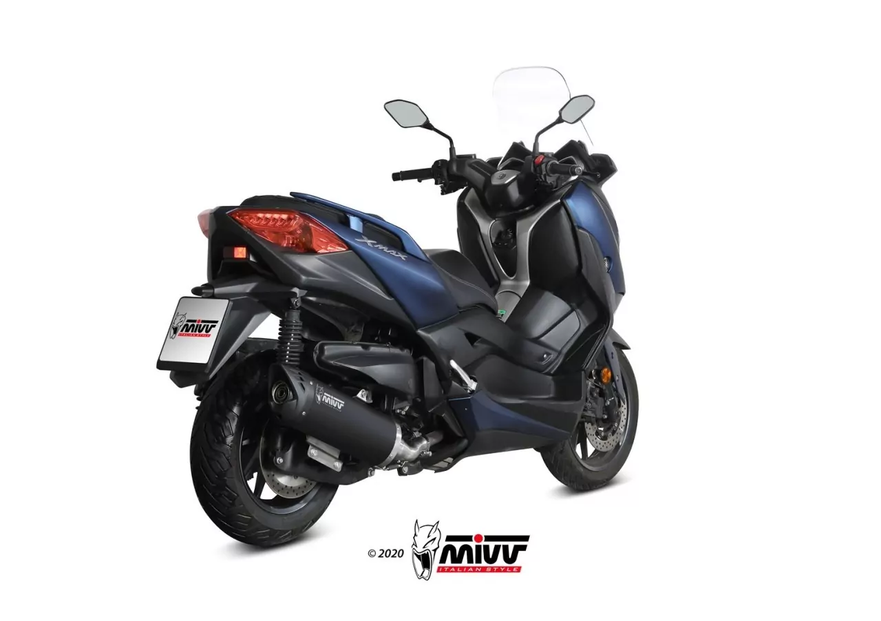 Mivv Mover Edelstahl Schwarz Inkl. Kat Yamaha X-Max 400 17-21