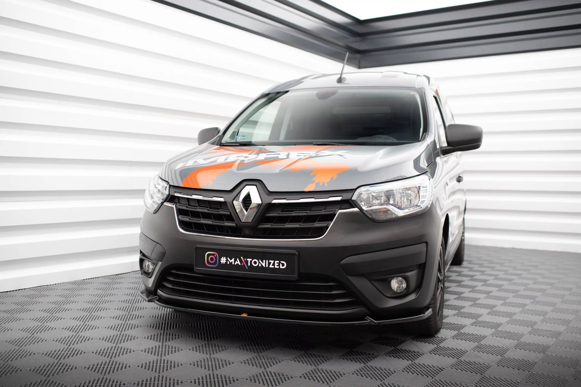 Front Ansatz Für Renault Express Mk2 Schwarz Hochglanz