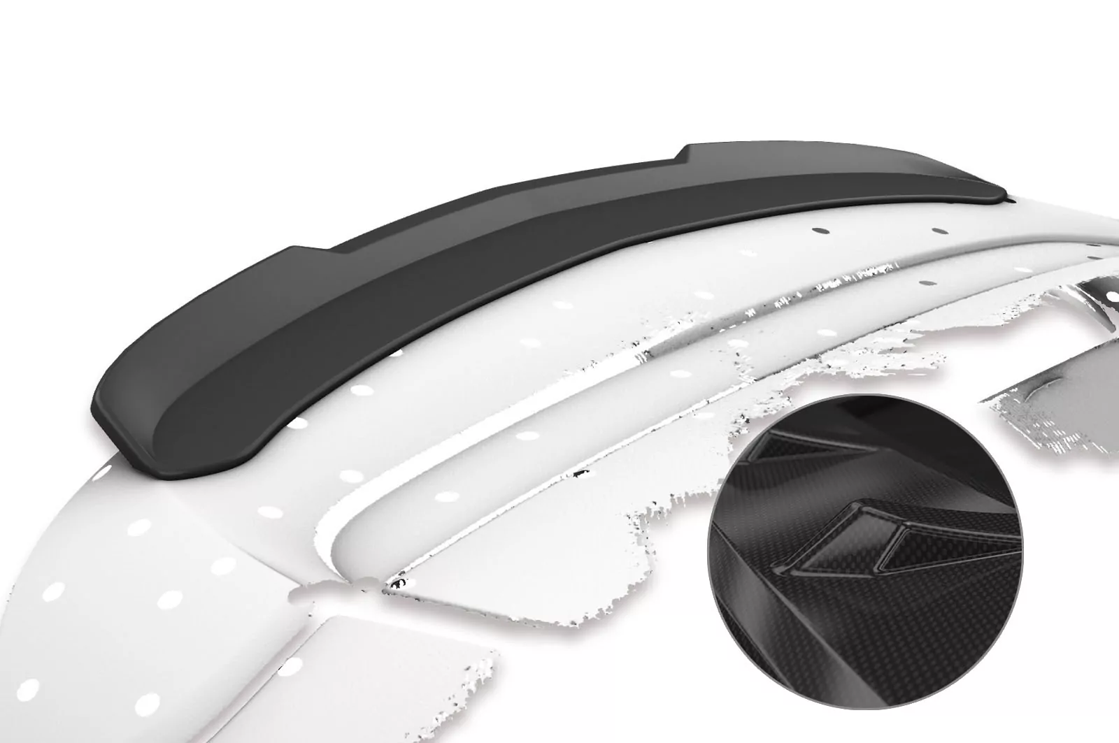 Heckflügel mit ABE für Opel Corsa D OPC HF737-C Carbon Look Hochglanz