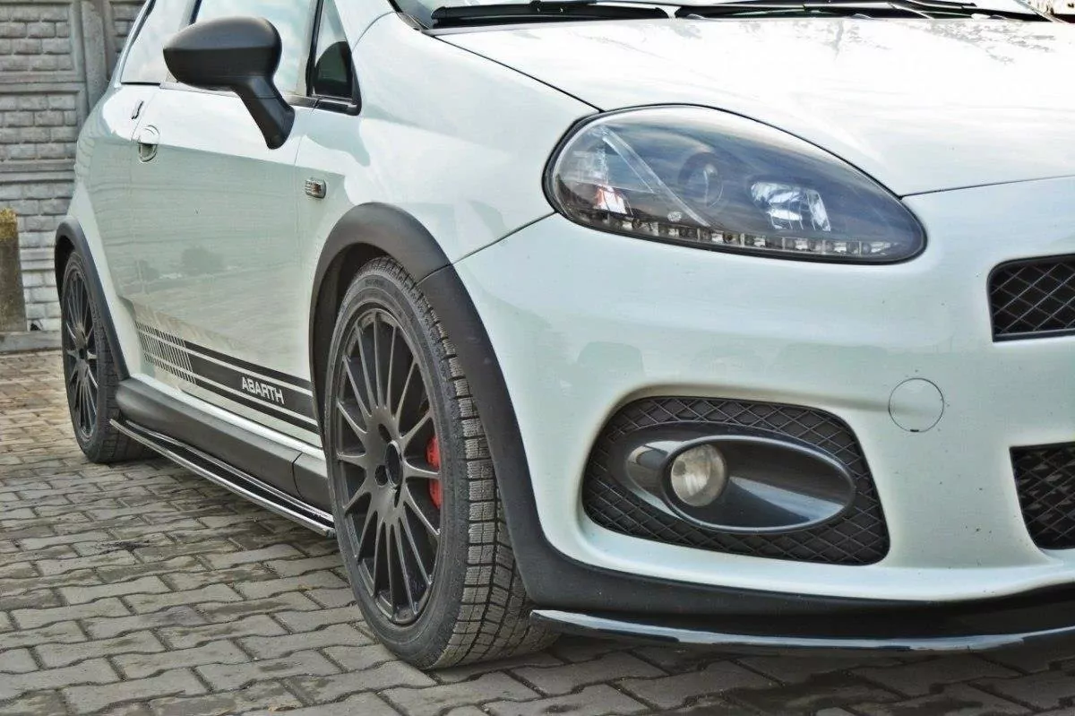 Seitenschweller Ansatz Passend Für Passend Für FIAT GRANDE PUNTO ABARTH Schwarz Hochglanz Schwarz Hochglanz