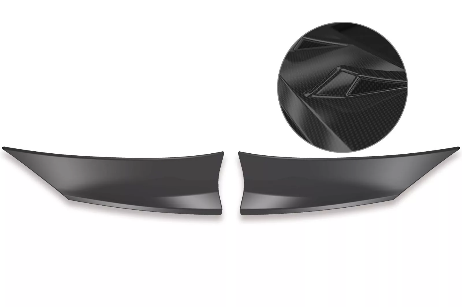 Heckansatz für VW Golf 7 R / R-Line HA255-C Carbon Look Hochglanz