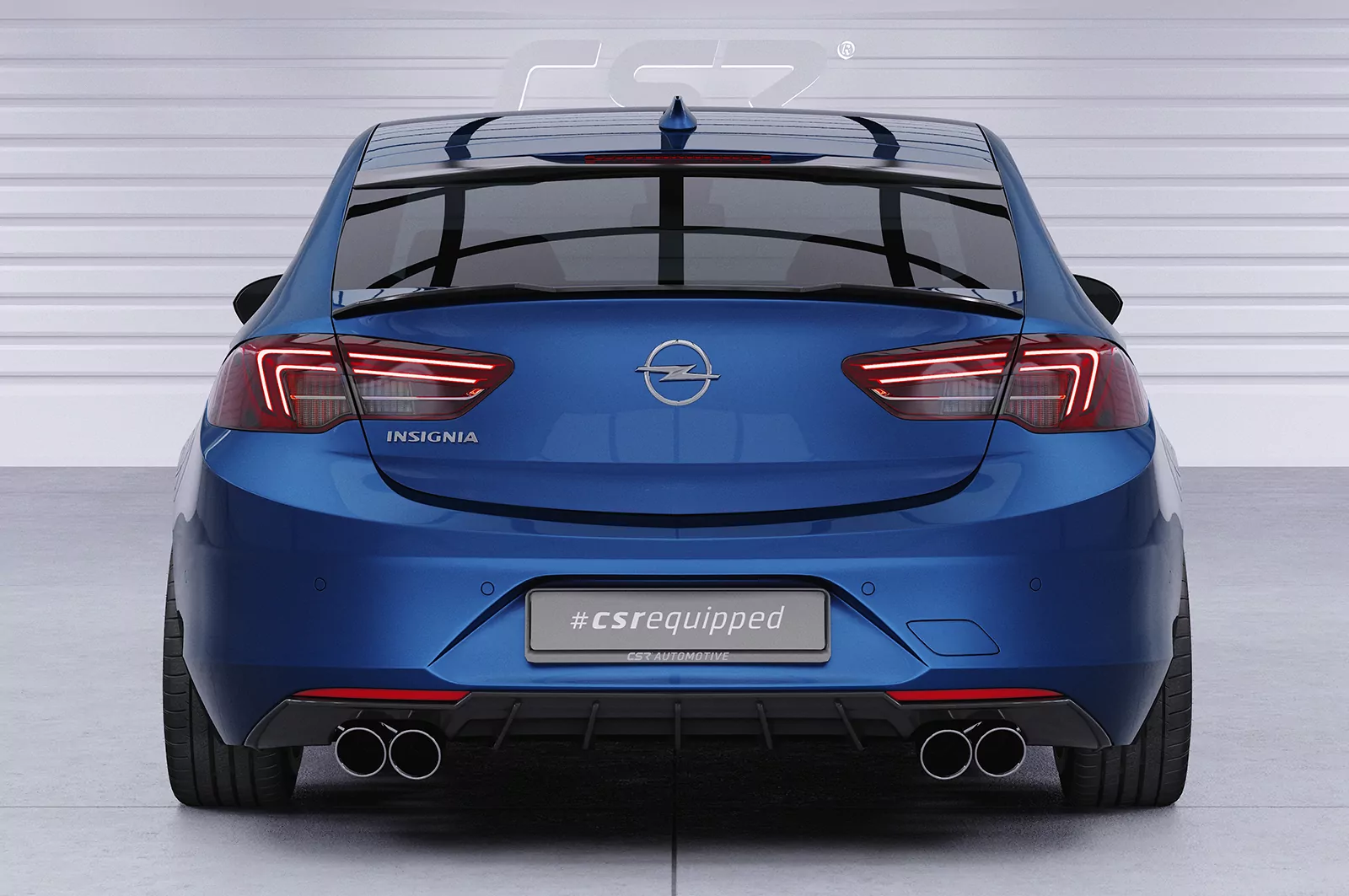 Heckansatz für Opel Insignia B Grandsport HA282 Schwarz Strukturiert