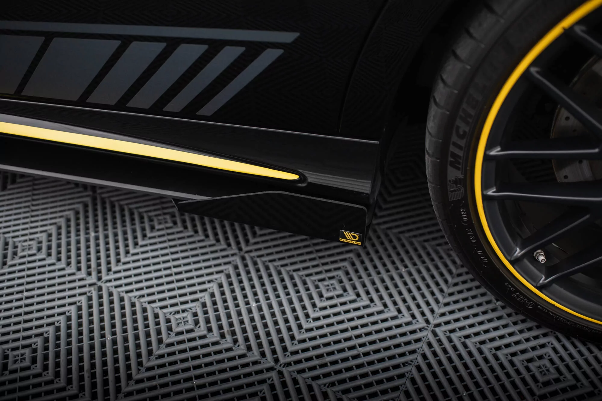 Seitenschweller Flaps Für Mercedes-AMG CLA 45 C117 Facelift Schwarz Hochglanz