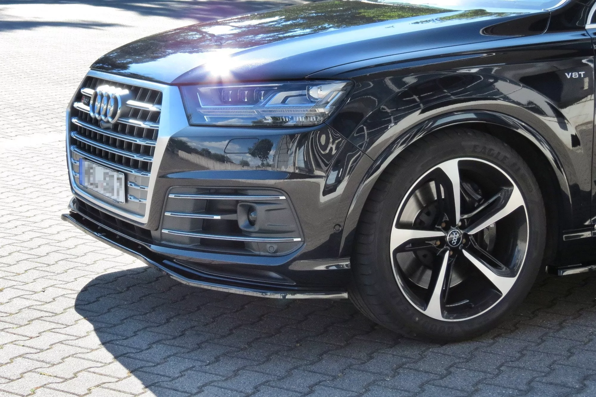 Front Ansatz Passend Für Passend Für AUDI SQ7 MK2 Schwarz Hochglanz Schwarz Hochglanz