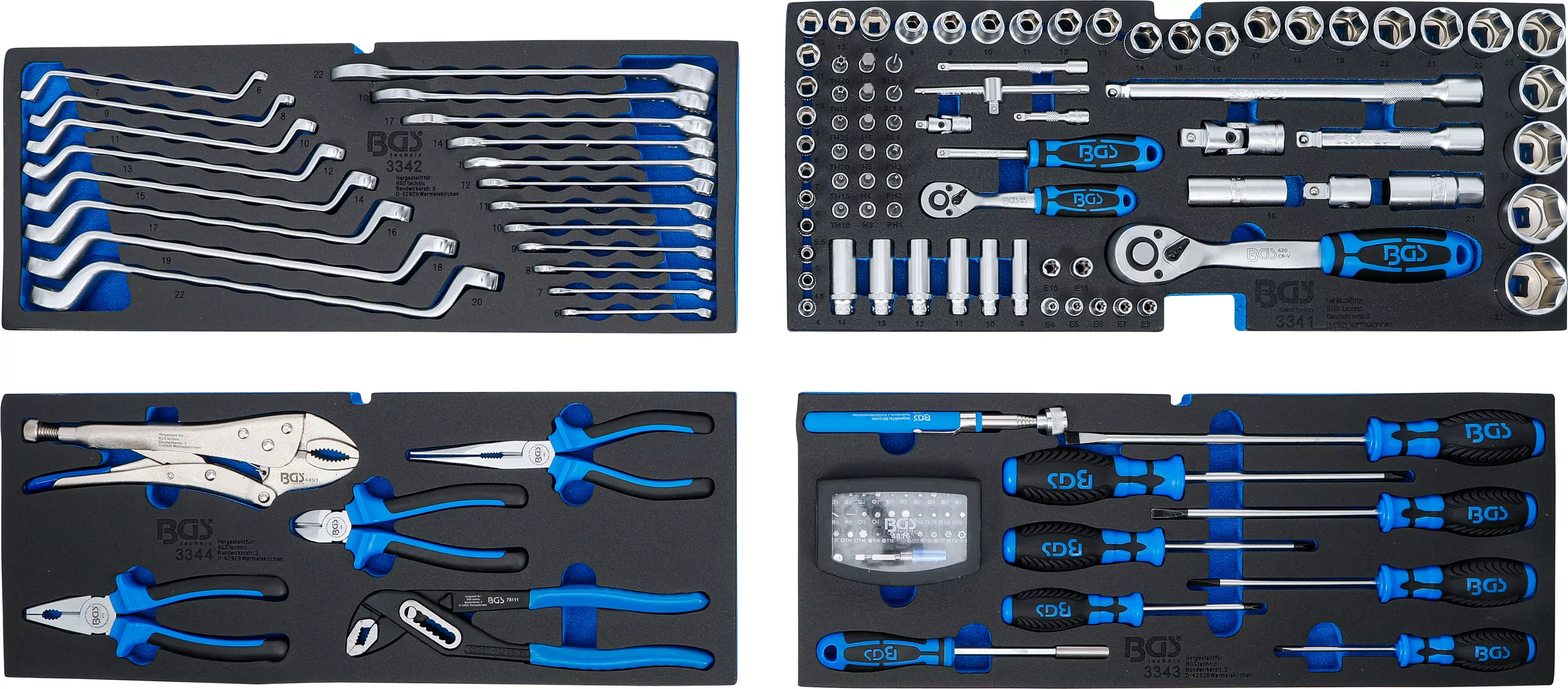 Metall-Werkzeugkoffer | 3 Schubladen | mit 143 Werkzeugen