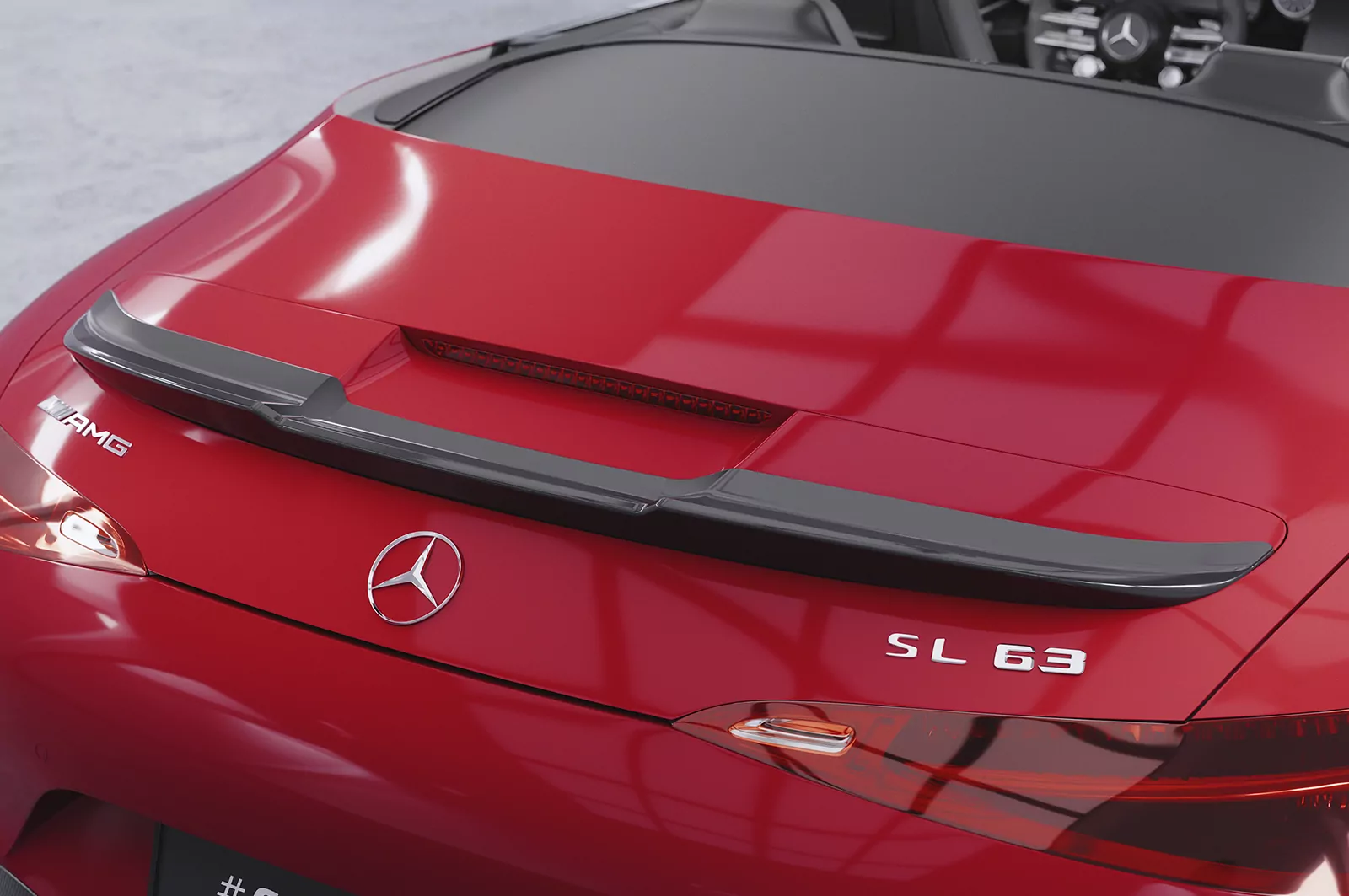 Heckflügel mit ABE für Mercedes-Benz SL 43 / 55 / 63 AMG HF027 Schwarz Strukturiert