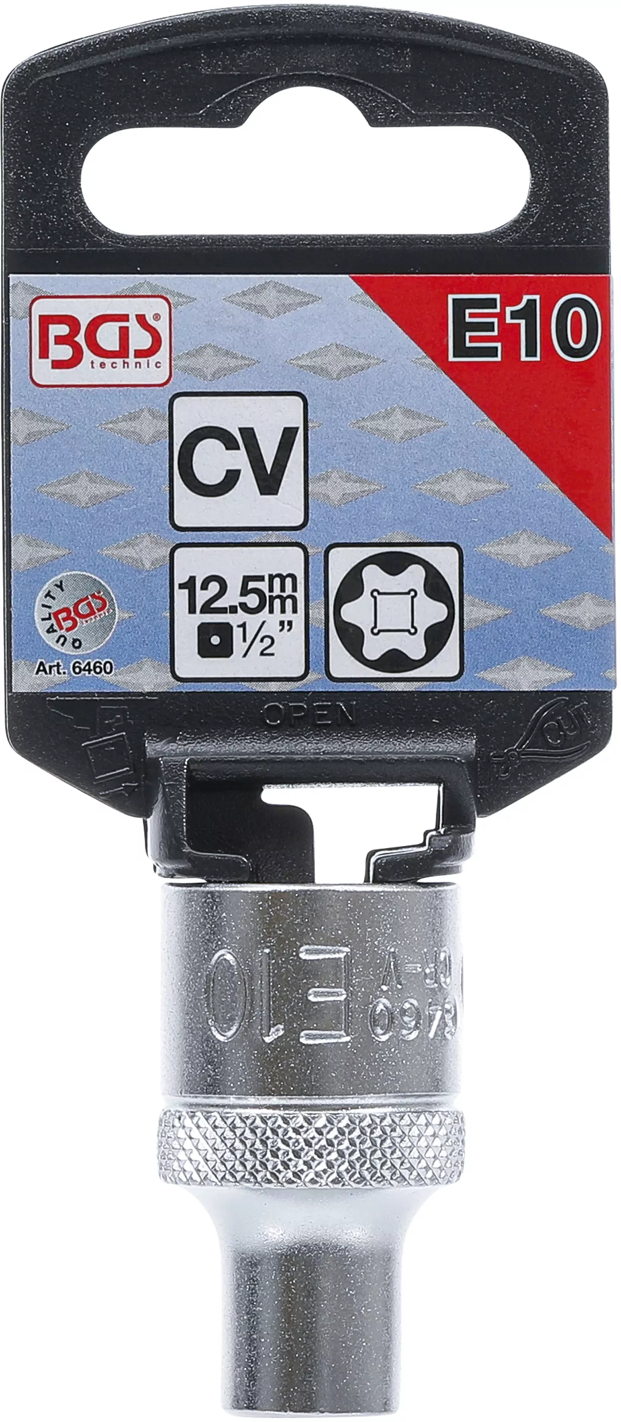 Steckschlüssel-Einsatz E-Profil | Antrieb Innenvierkant 12,5 mm (1/2") | SW E10