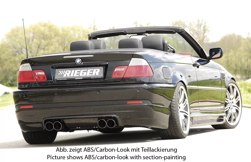 Rieger Heckschürzenansatz M3-Look für BMW 3er E46 | Coupé 02.02- (ab Facelift) ab Faceliift, nicht M-Technik
