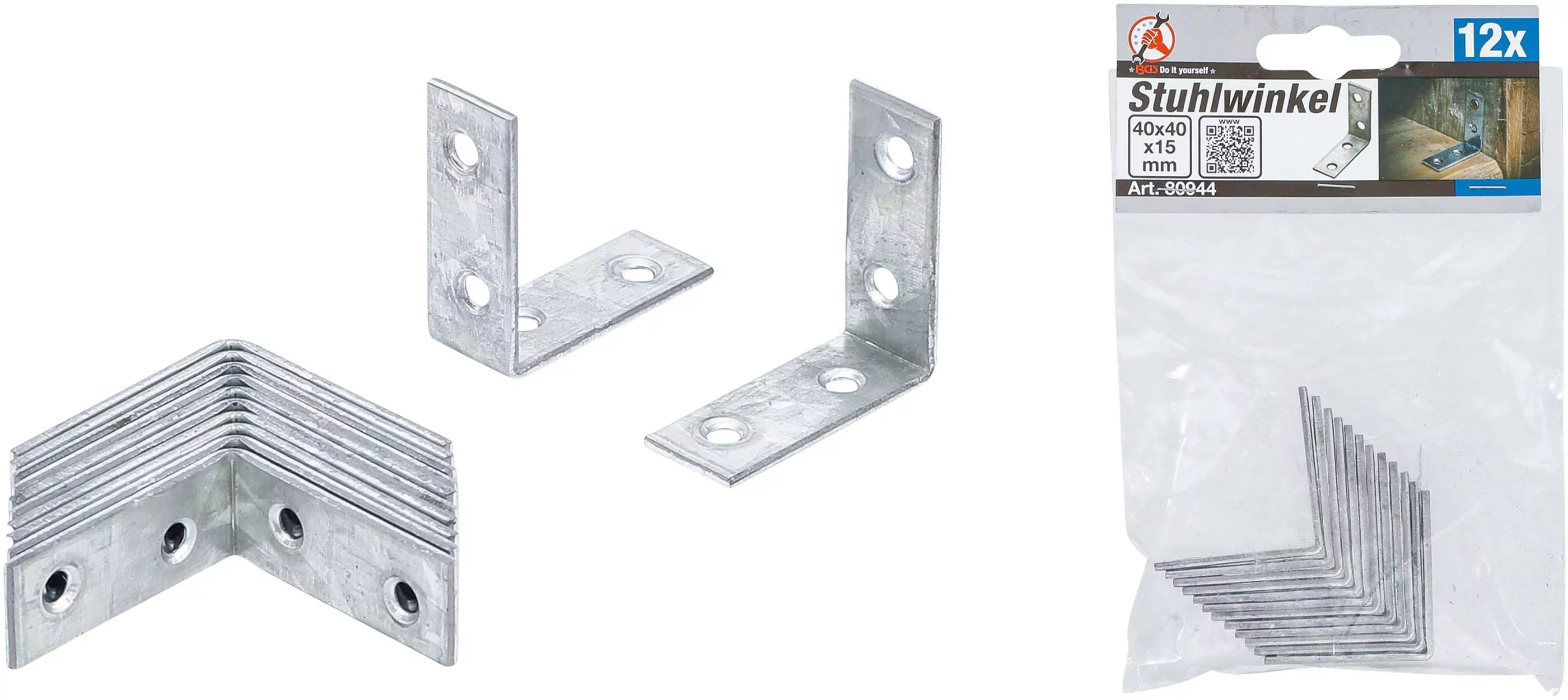 Stuhlwinkel | 40 x 40 x 15 mm | 12-tlg.