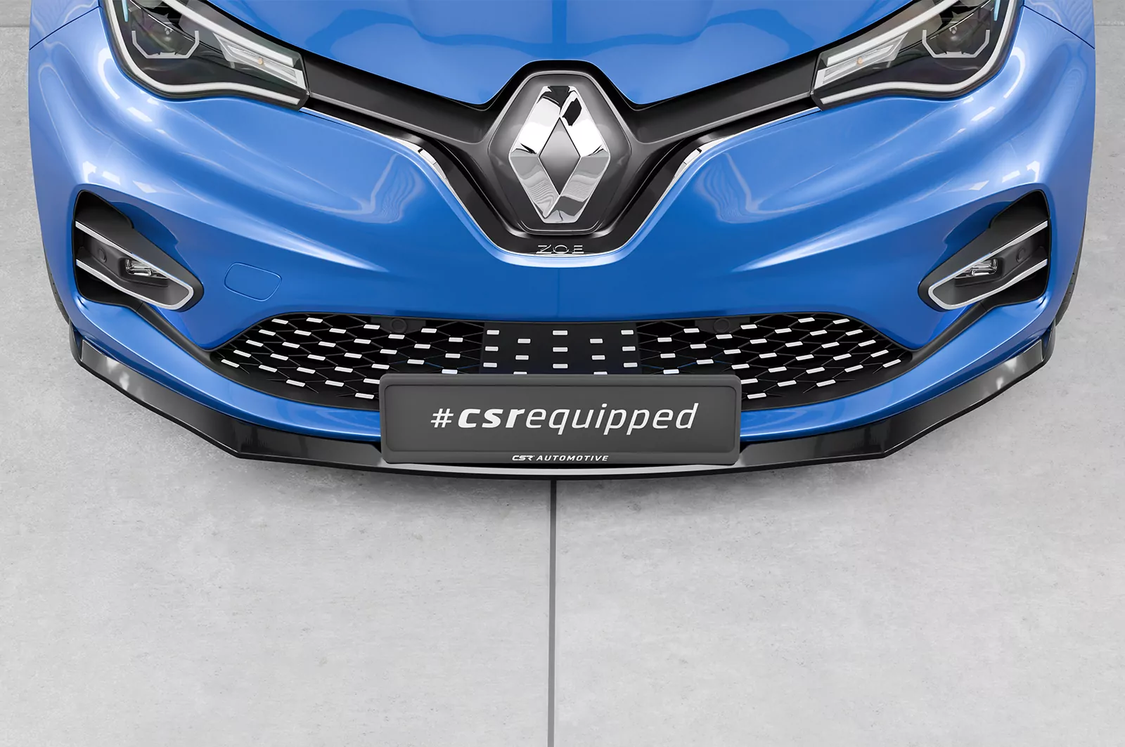 Cup-Spoilerlippe mit ABE für Renault Zoe CSL632 Schwarz Strukturiert