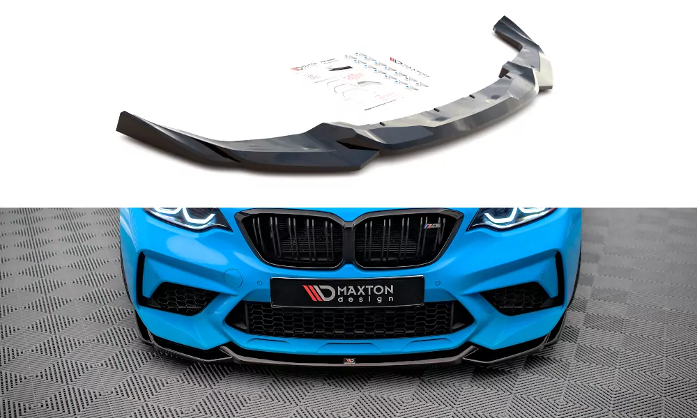 Front Ansatz V.1 Für BMW M2 Competition F87 Schwarz Hochglanz