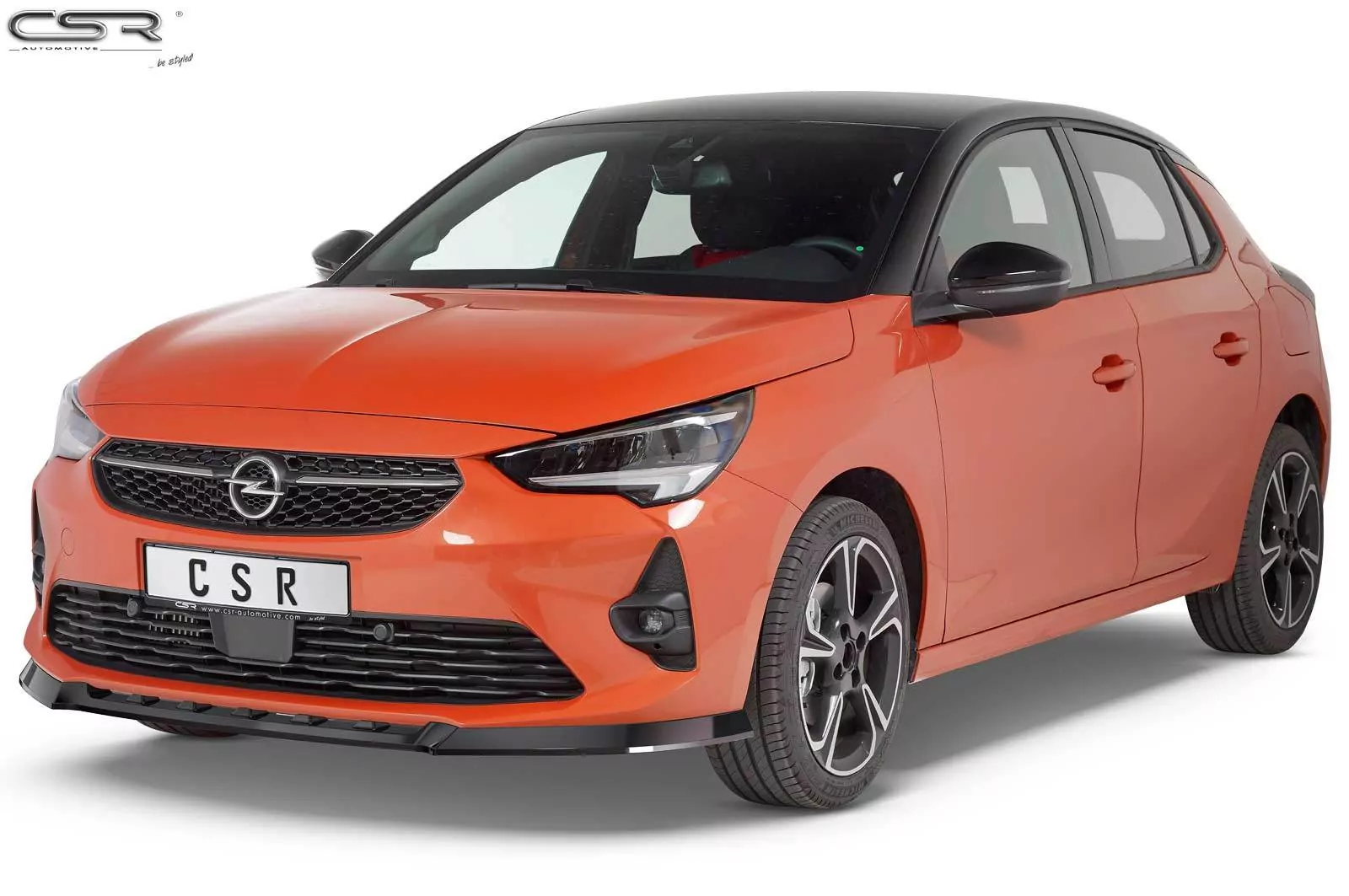 Cup-Spoilerlippe mit ABE für Opel Corsa F GS-Line CSL436-M Carbon Look (matt)