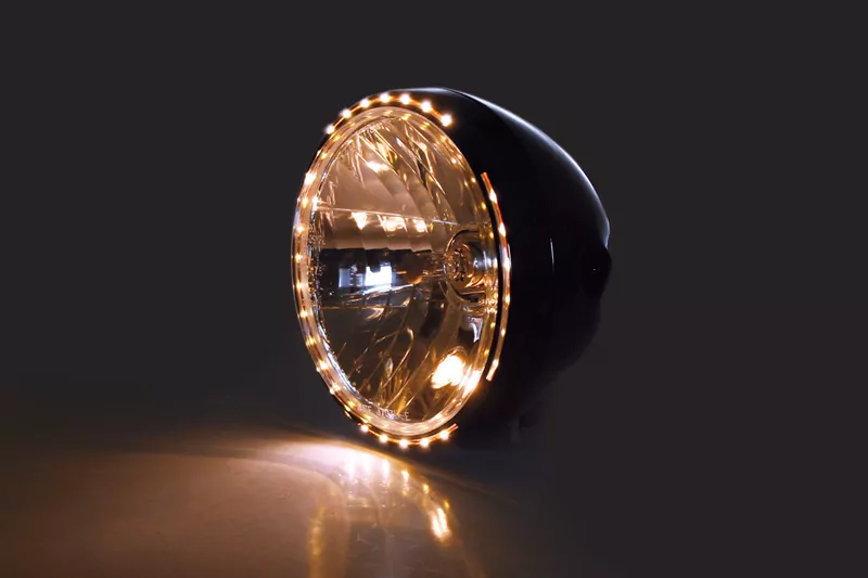 SHIN YO 7 Zoll Scheinwerfer Reno 2 Schwarz glänzend