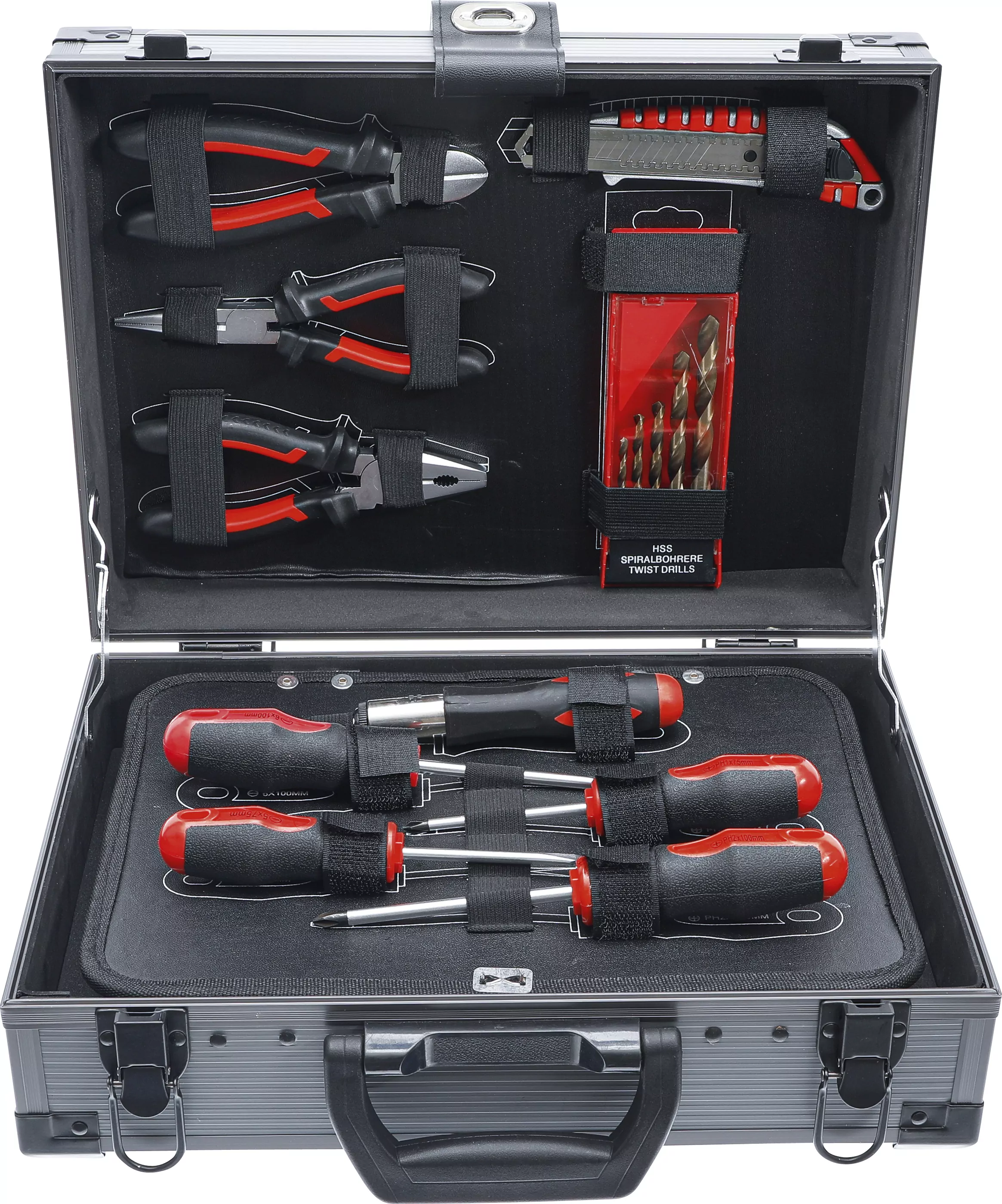 Werkzeug-Satz im Alukoffer | mit 66 Werkzeugen