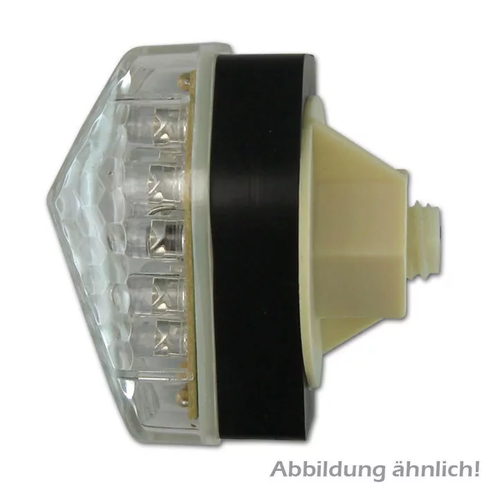 LED-Verkleidungsblinker "Suzuki" | getönt | Paar  Maße: 45x30x20mm | mit Distanzhülse | E-geprüft