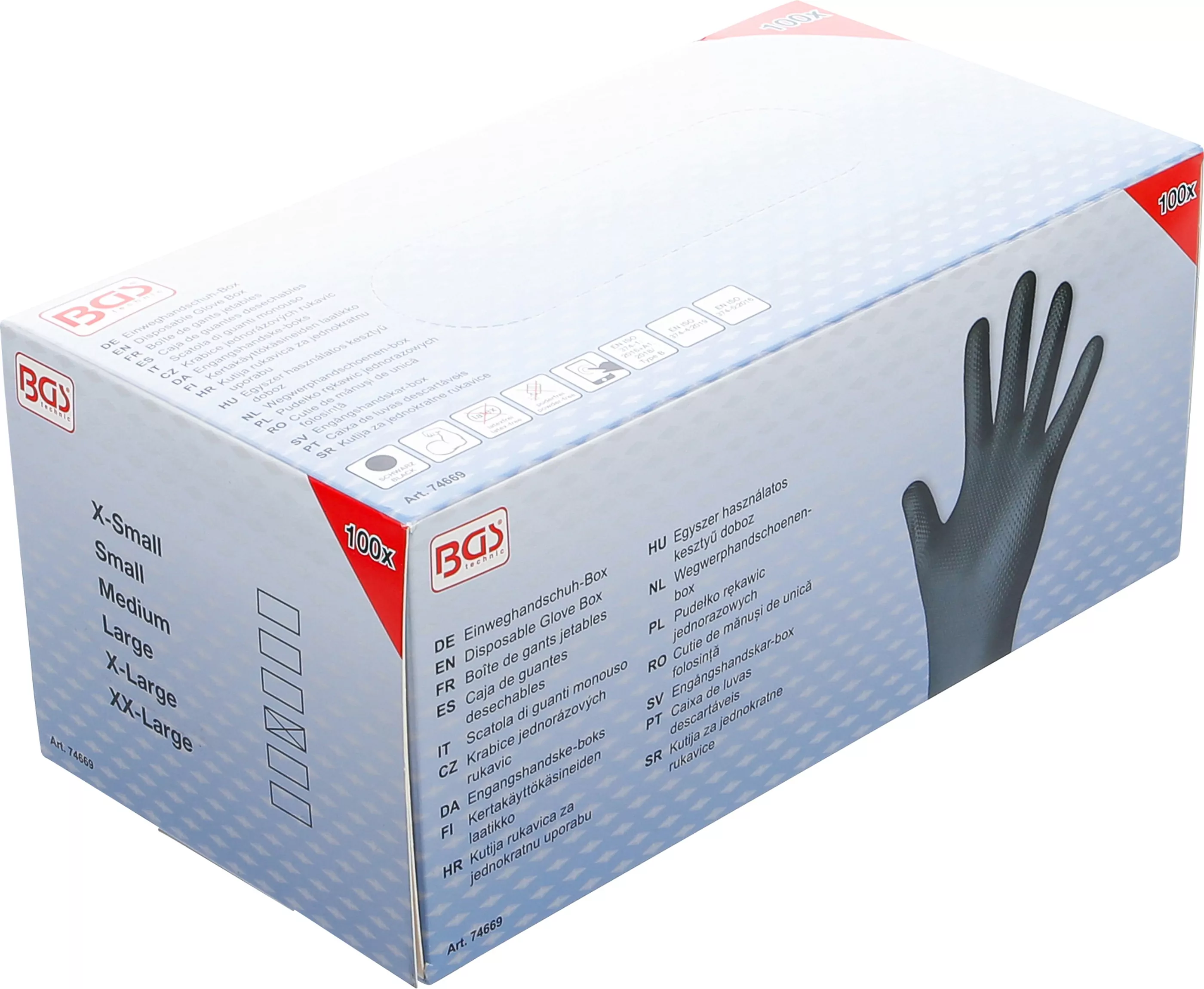 Einweghandschuh-Box | Nitril | mit extra Griffigkeit | Gr. L | 100 St.