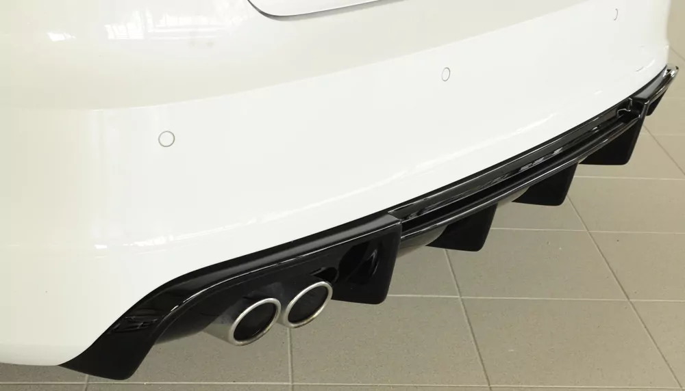 Rieger Heckeinsatz für Audi A3 (8V) - 3-tür. (Schrägheck 8V1) 07.12-08.16 (bis Facelift) schwarz glanz