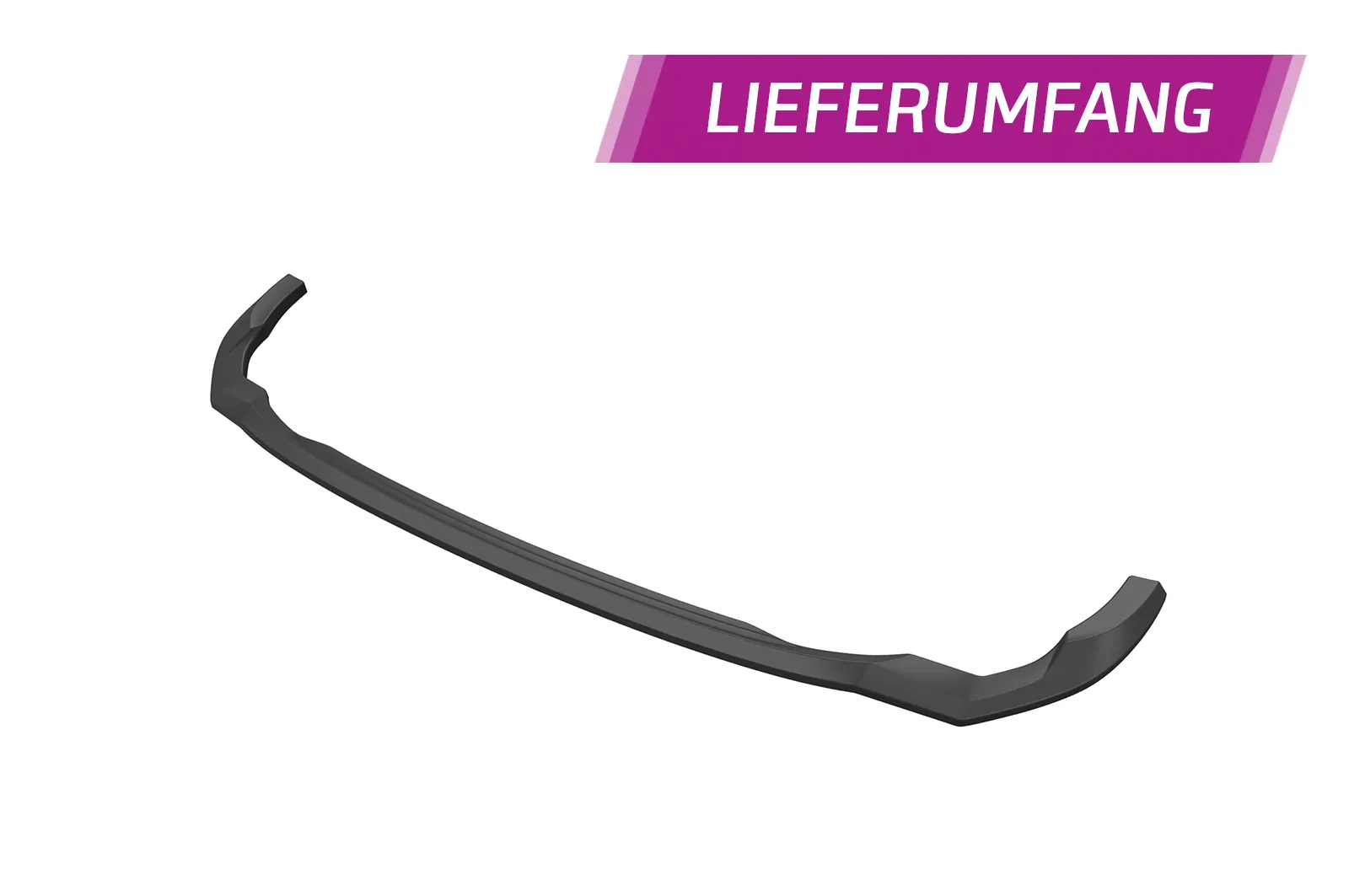 Cup-Spoilerlippe mit ABE für VW Polo 6 2G (Typ AW) GTI / R-Line CSL622 Schwarz Strukturiert