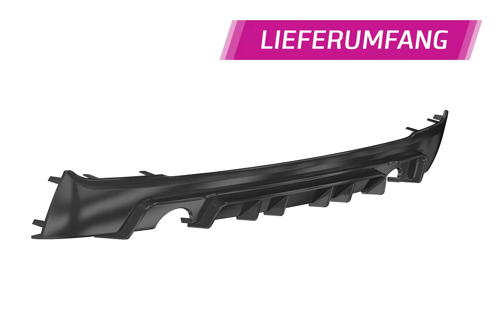 Heckansatz für BMW 2er F22 / F23 M-Paket HA308 Schwarz Strukturiert