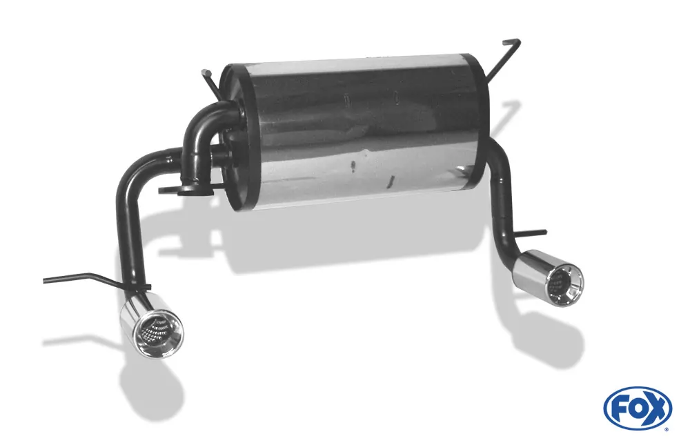 Toyota MR2 Typ W3  Endschalldämpfer quer Ausgang rechts/links - 1x90 Typ 13 rechts/links