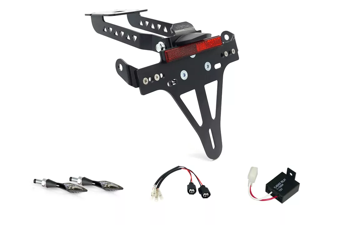 Kennzeichenhalter-Blinker-Kit XLED für Kawasaki Z650 und Ninja 650 Typ: ER650K / EX650M ab Modelljahr 2020 (Hinten)