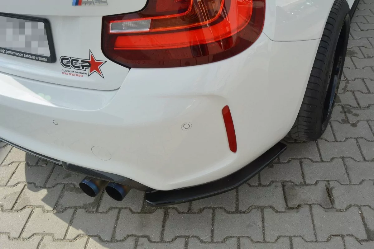 Heck Ansatz Flaps Diffusor Passend Für Diffusor Passend Für BMW M2 (F87) COUPÉ Schwarz Hochglanz Schwarz Hochglanz