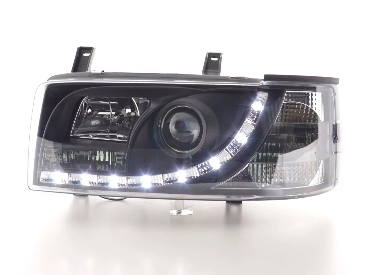 Scheinwerfer Set Daylight LED TFL-Optik VW Bus Typ T4 Bj. 90-03 schwarz