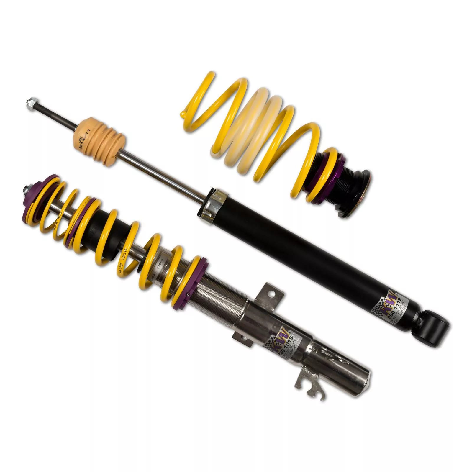 KW Gewindefahrwerk V1 inox VW UP (AA, 121, 122, BL1, BL2) 08/2011-