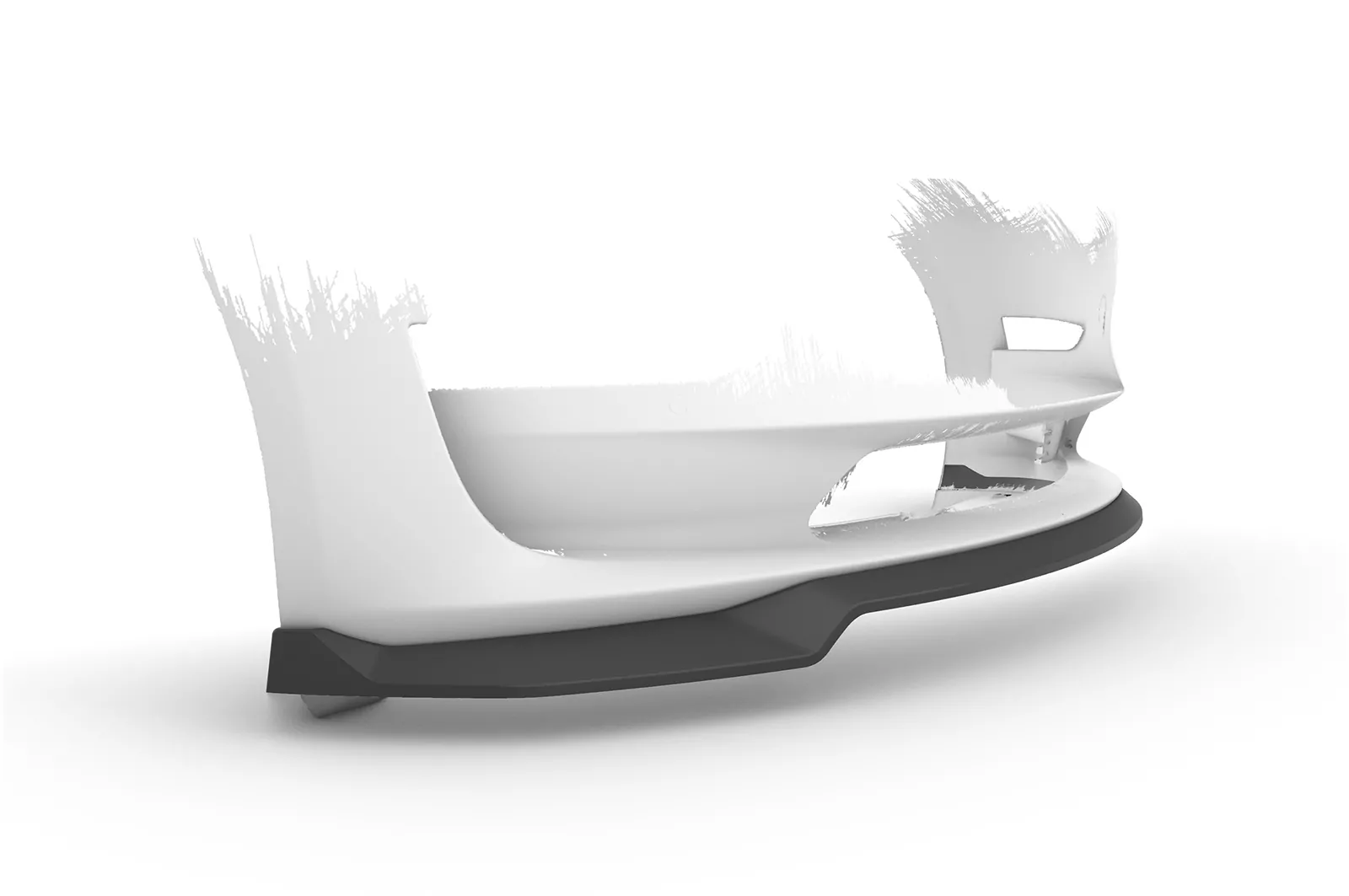 Cup-Spoilerlippe mit ABE für Tesla Model 3 CSL701 Schwarz Strukturiert