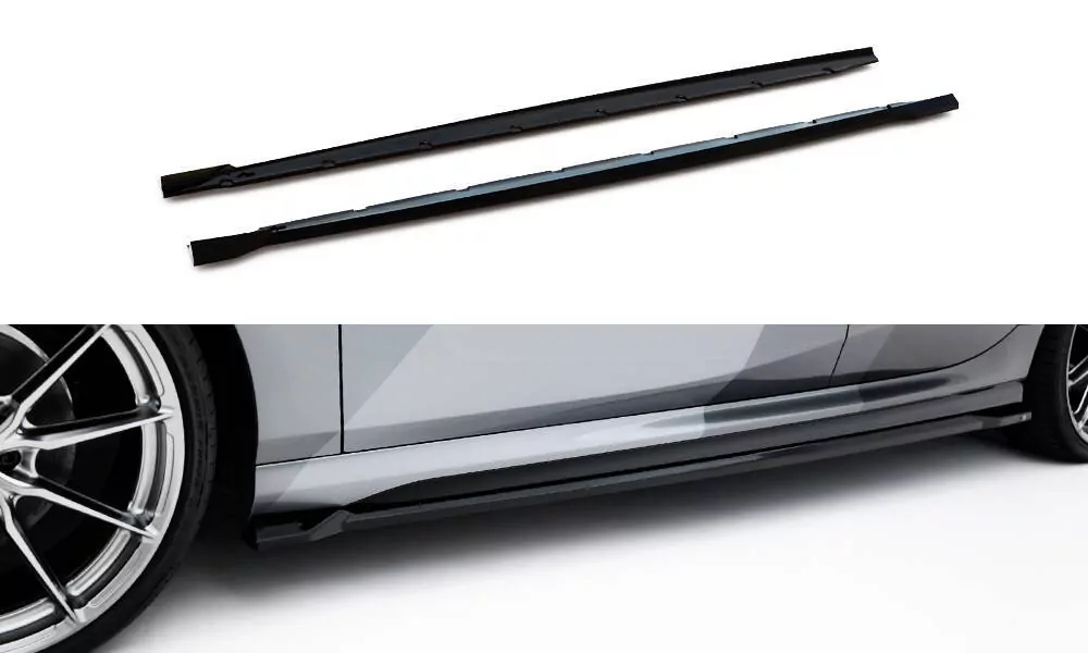 Seitenschweller Ansatz Für V.3 Für BMW M135i / 1 M-Paket F70 Schwarz Hochglanz