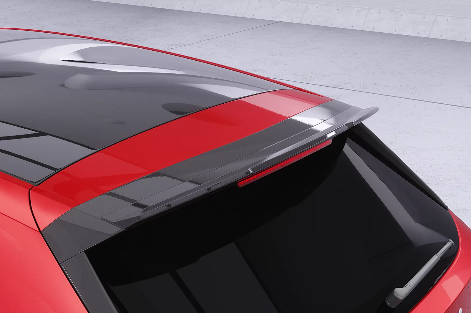 Heckflügel mit ABE für Skoda Fabia 4 HF119 Schwarz Strukturiert