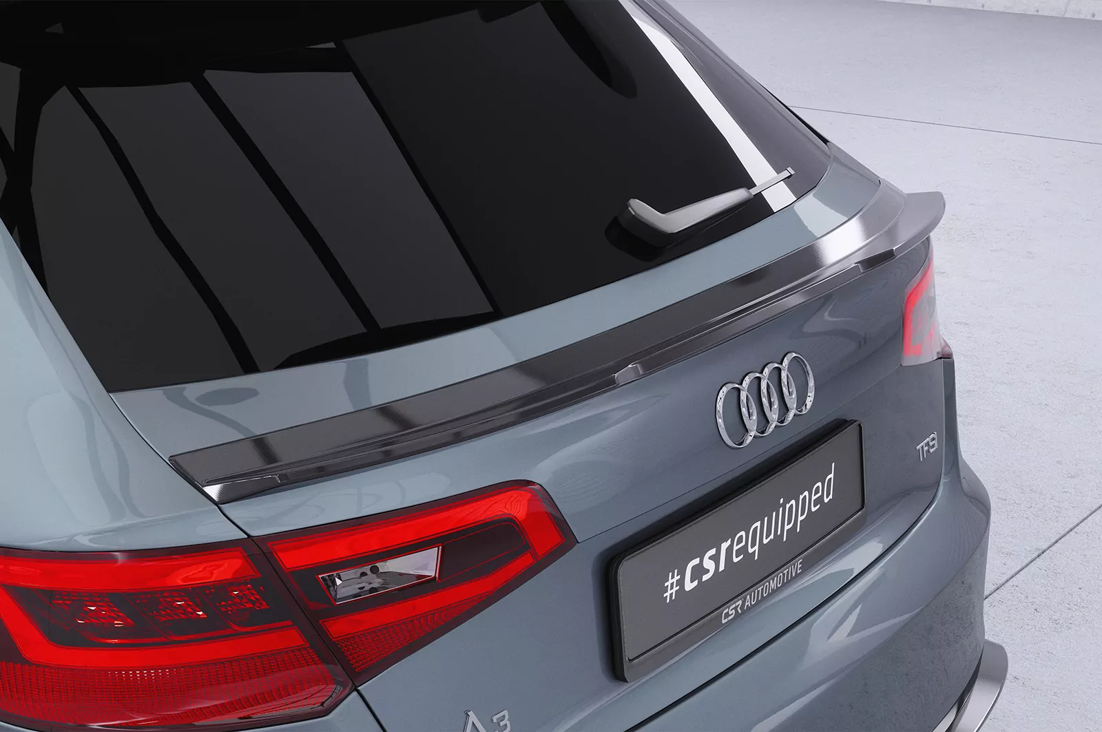 Heckflügel mit ABE für Audi A3 8V HF124 Schwarz Strukturiert