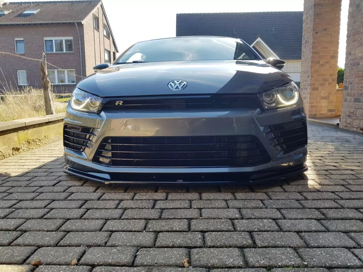 Front Ansatz Passend Für V.1 Passend Für VW SCIROCCO MK.3 R FL Schwarz Hochglanz Schwarz Hochglanz