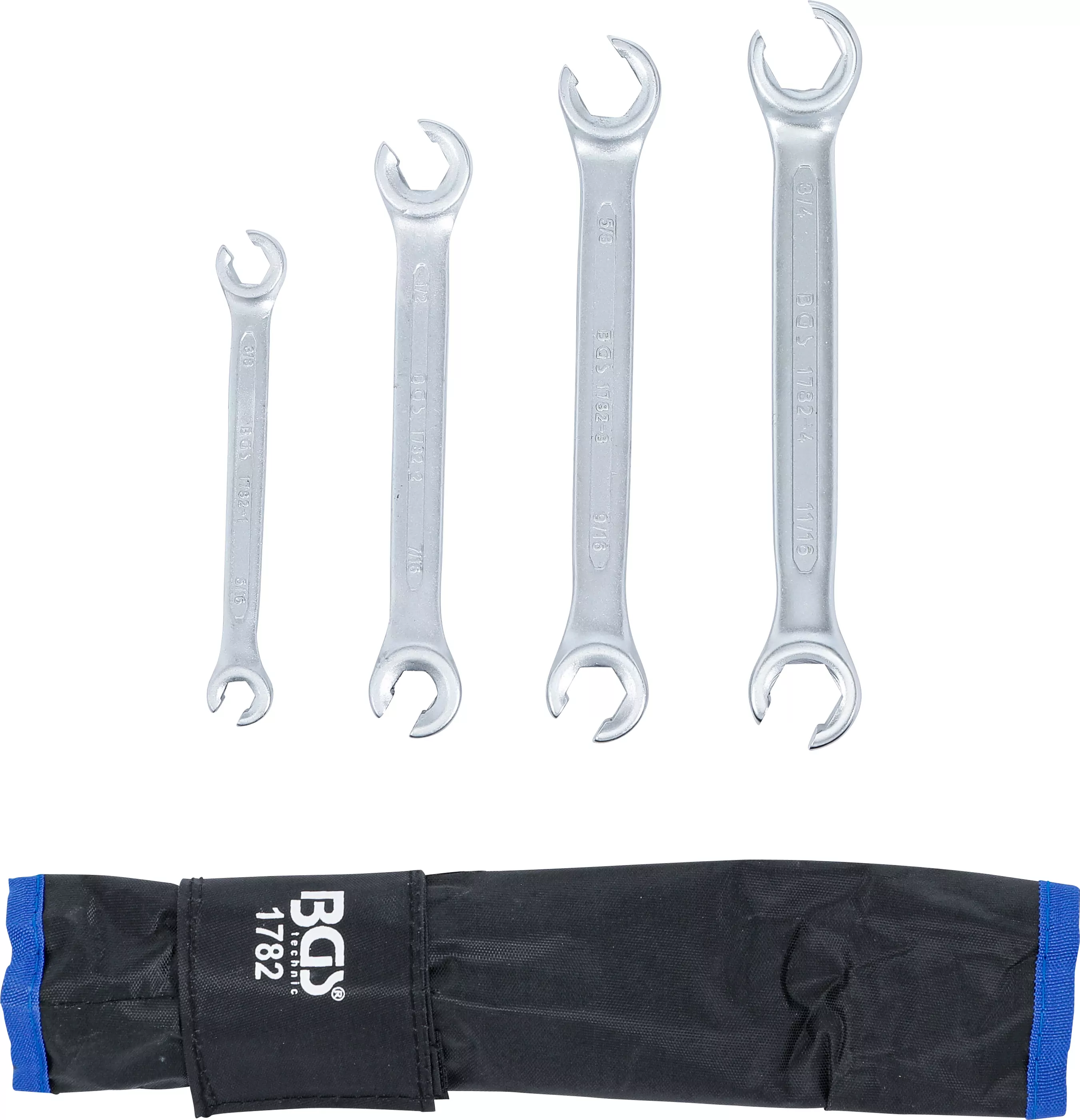 Offener Doppel-Ringschlüssel-Satz | Zollgrößen | 4-tlg.