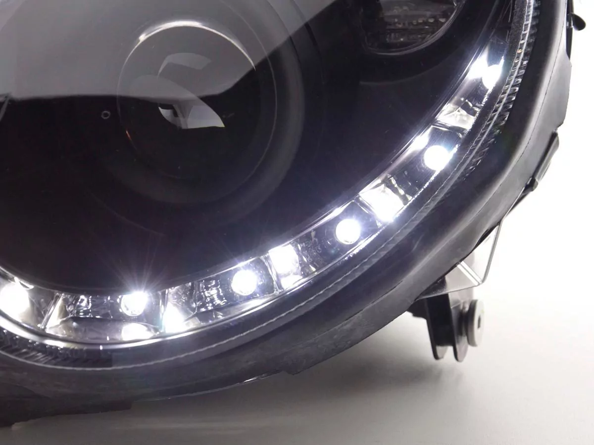 Scheinwerfer Set Daylight LED TFL-Optik Mercedes CLK Typ W209 Bj. 04-09 schwarz