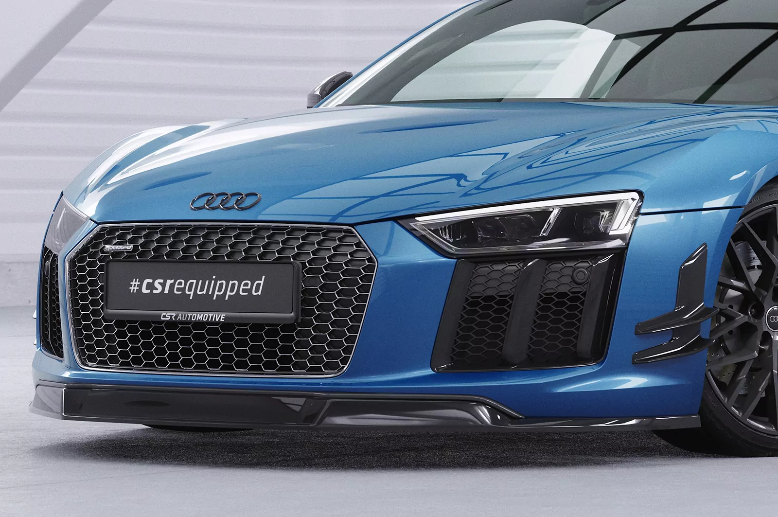 Cup-Spoilerlippe mit ABE für Audi R8 (Typ 4S) CSL451 Strukturiert (schwarz matt)