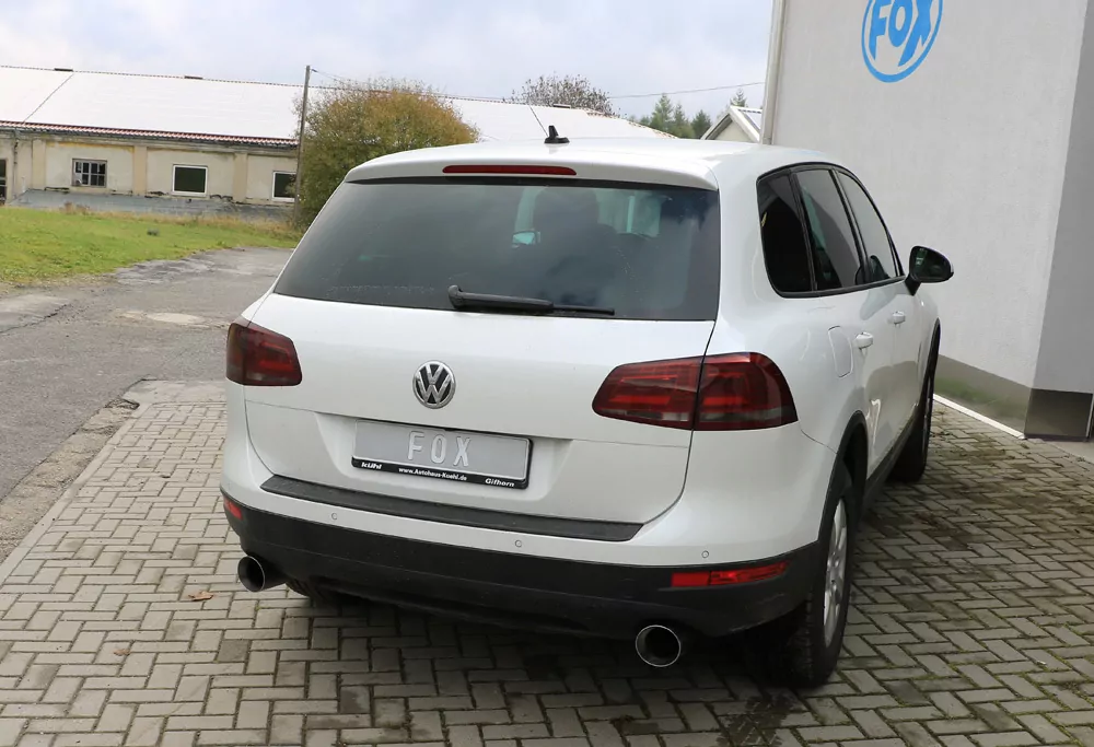 VW Touareg Typ 7P  Endrohrpaar zum Anstecken für den originalen Endschalldämpfer - 1x114 Typ 25 rechts/links