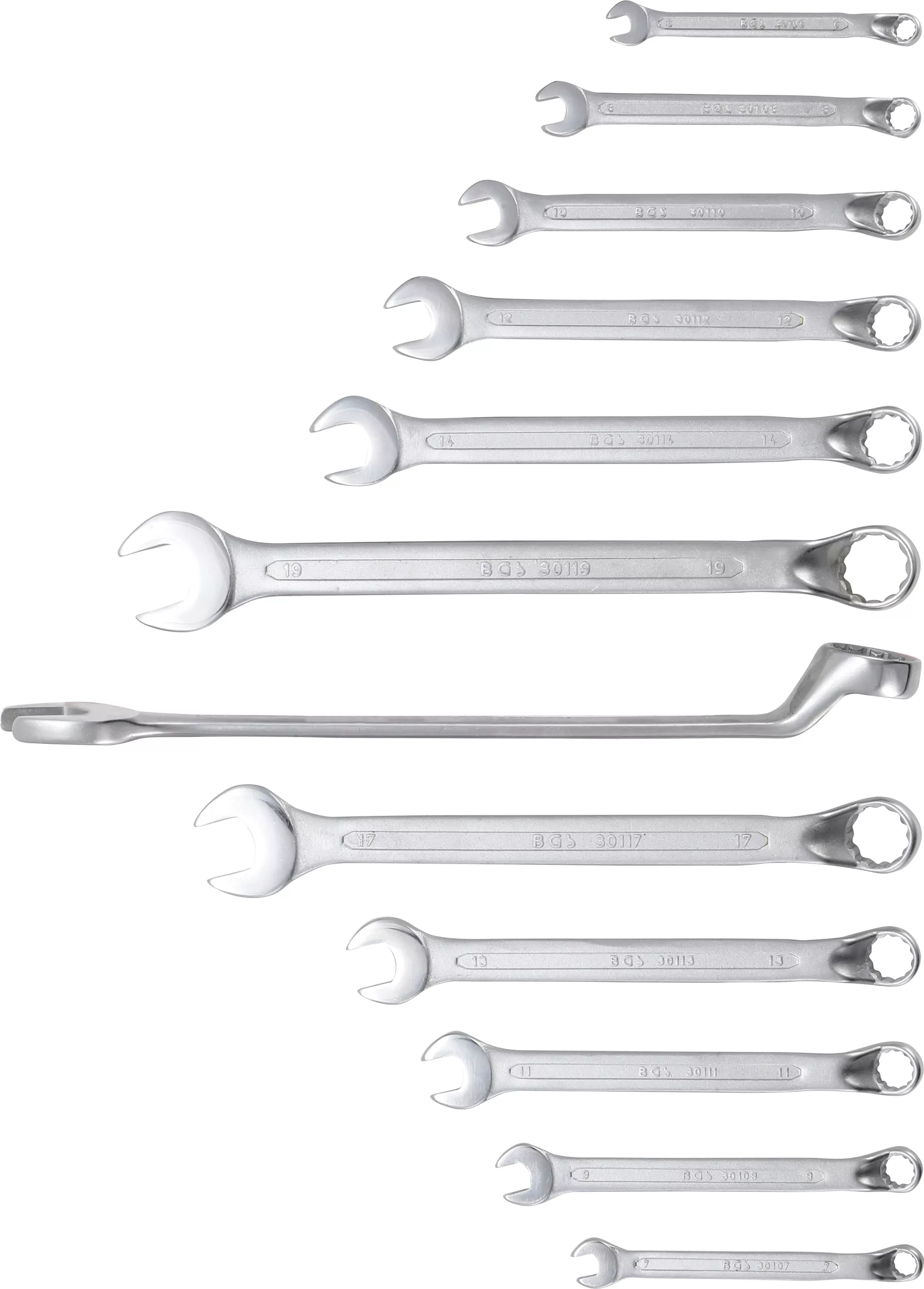 Maul-Ringschlüssel-Satz | gekröpft | SW 6 - 22 mm | 12-tlg.