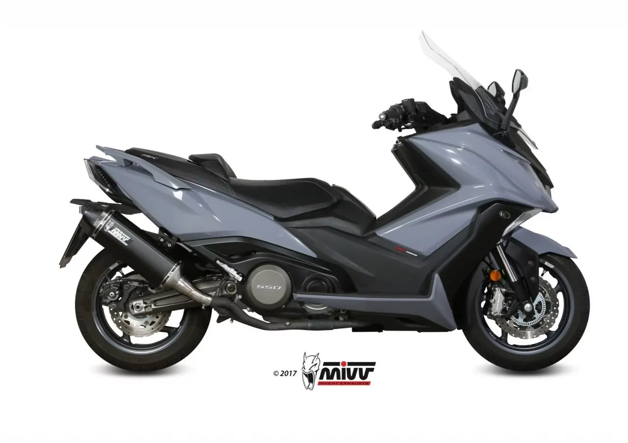 MIVV Speed Edge Edelstahl Schwarz Kymco AK 550 2017-