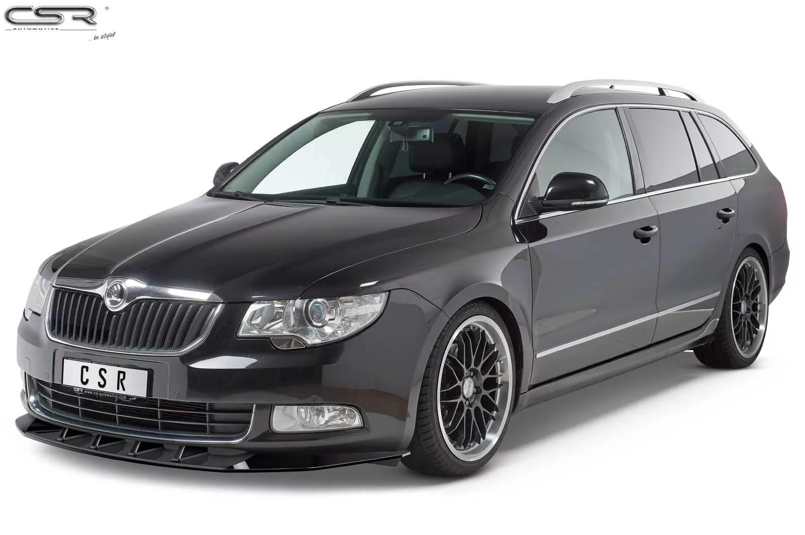Cup-Spoilerlippe mit ABE für Skoda Superb II CSL420-M Carbon Look (matt)