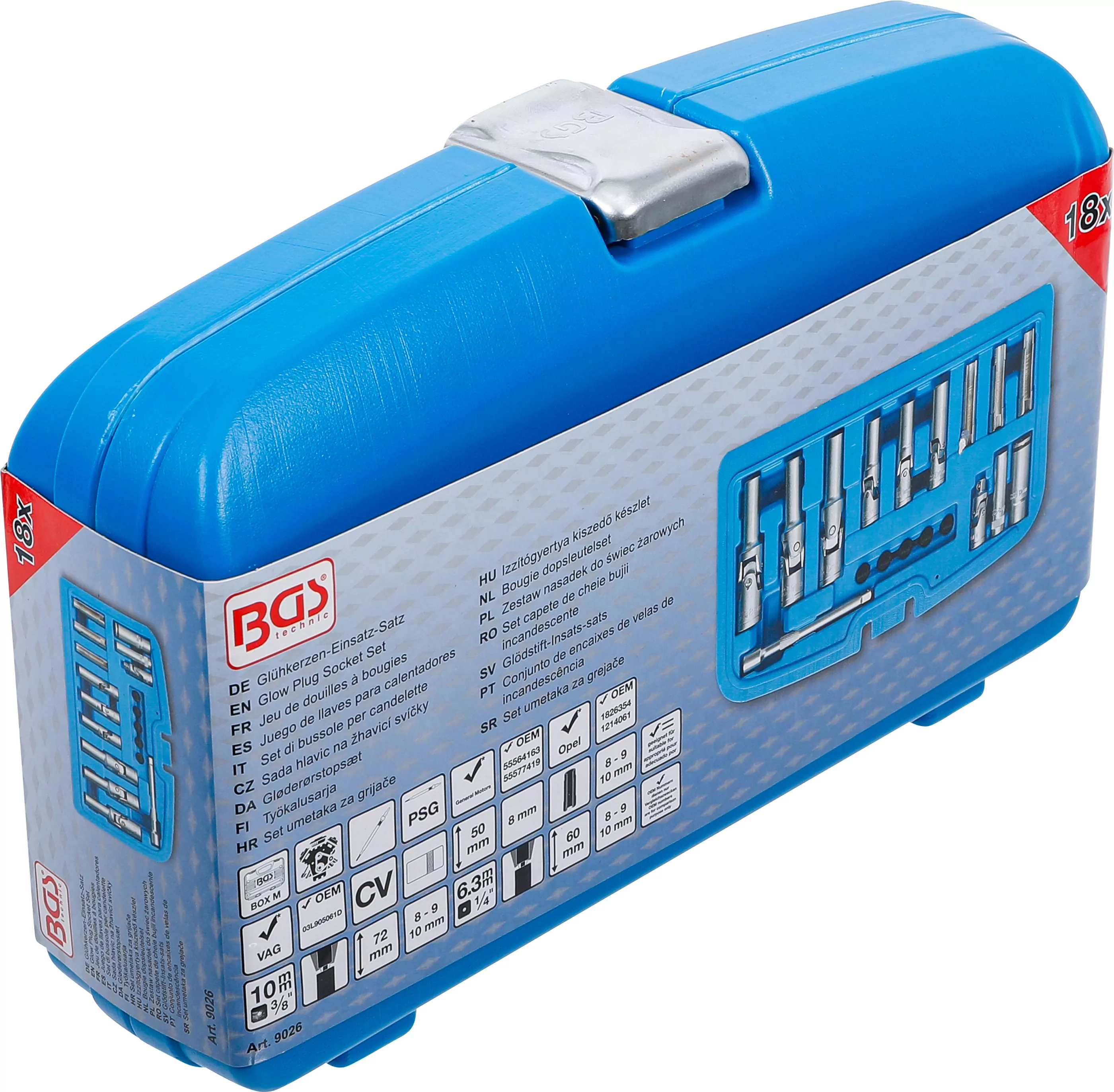 Glühkerzen-Einsatz-Satz | 18-tlg.