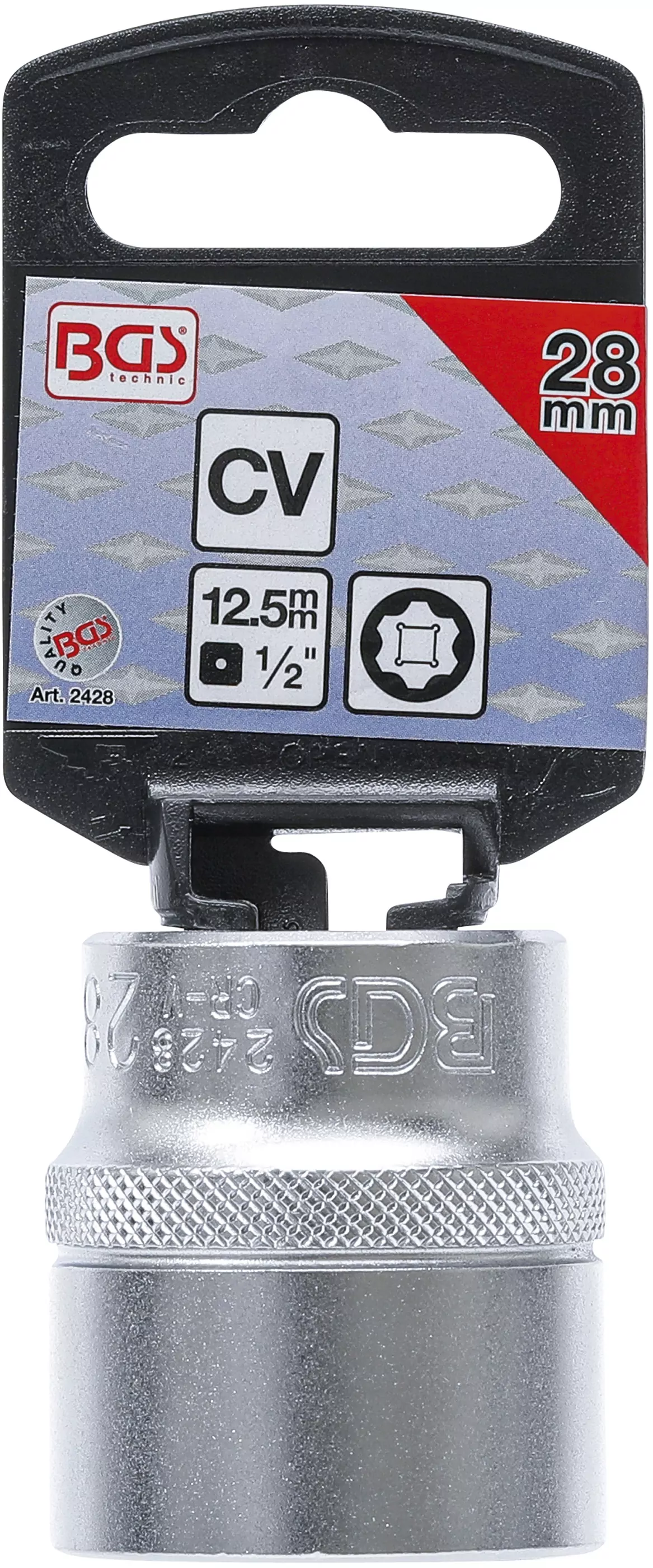 Steckschlüssel-Einsatz Super Lock | Antrieb Innenvierkant 12,5 mm (1/2") | SW 28 mm