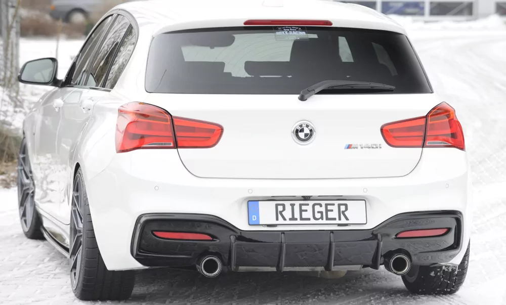 Rieger Heckeinsatz für BMW 1er F21  (1K2) | Lim. / 2-tür. 05.2015- (ab Facelift) LCI nur für M-Paket-Heckschürze, nur M135i / M140i