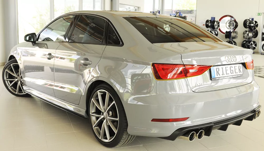 Rieger Heckeinsatz für Audi A3 (8V) - 5-tür. (Limousine 8VS) 07.12-08.16 (bis Facelift) carbon optik