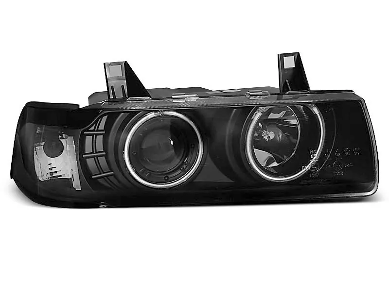 HEADLIGHTS ANGEL EYES CCFL BLACK fits BMW E36 12.90-08.99 S/C/T
