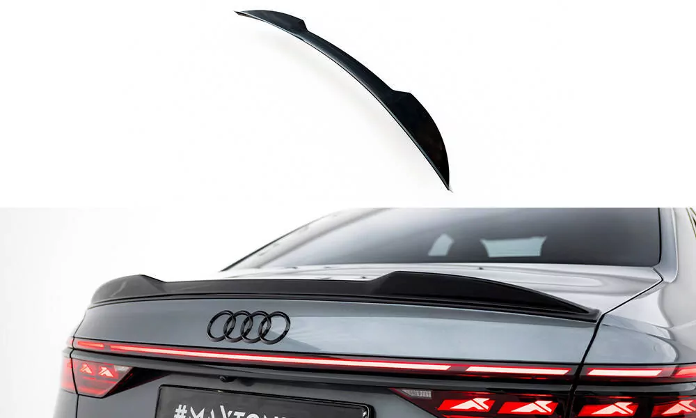 Spoiler CAP Für 3D Audi S8 / A8 S-Line D5 Facelift Schwarz Hochglanz