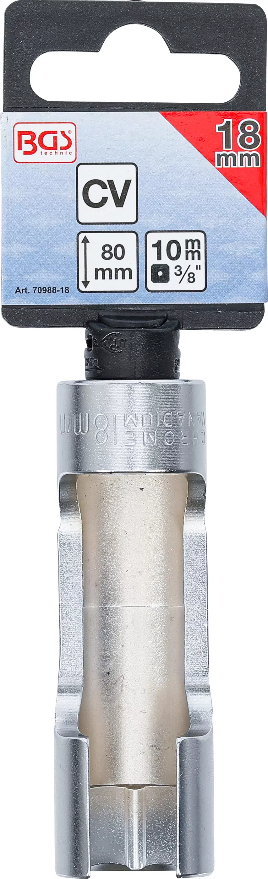 Spezial-Steckschlüssel-Einsatz, geschlitzt | Antrieb Innenvierkant 10 mm (3/8") | SW 18 mm