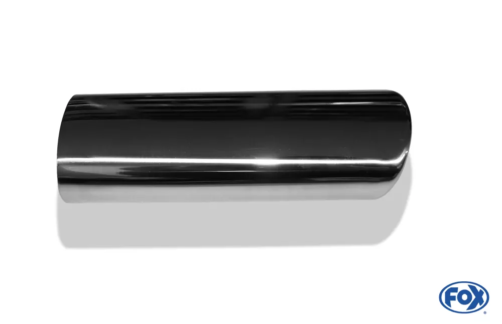 Anschweißendrohr Typ 32  86x54 mm / Länge: 200 mm / oval / eingerollt / 29° abgeschrägt / ohne Absorber